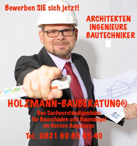 Stellenangebot-Sachverstaendiger-Ingenieur-Architekt-Bautechniker-Augsburg-Holzmann-Bauberatung